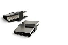 CLAUSTRUM! 拉丝哑光金属制+真皮绑带 名片包名片册卡包-淘宝网