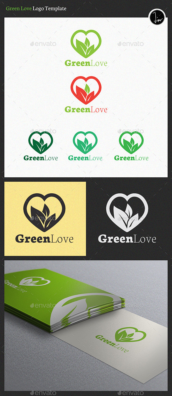 绿色爱标志——自然标志模板Green L...
