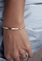 Nameplate bracelet - Diamond CZ bracelet - 14k gold filled personalized bracelet - Luca - Bridesmaid wedding favor - Mothers day - name bar on Etsy, $60.00: 