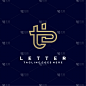 logo abstract letter t and b line art style