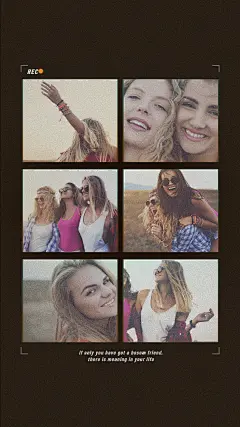 Literary Retro Style Girls Friends Group Photography Instagram Story