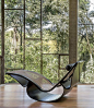 Rio chaise designed by Oscar Niemeyer available at ESPASSO. Midcentury modern and contemporary Brazilian design.