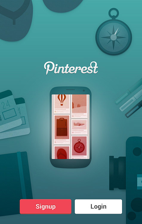 Pinterest安卓登录界面设计