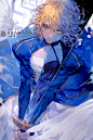 Fate/Grand Order  Saber  阿尔托尼亚·潘德拉贡  P站:Renos