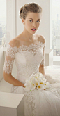 Beautiful lace sleeves wedding dress. Rosa Clara 2015 Bridal Collection