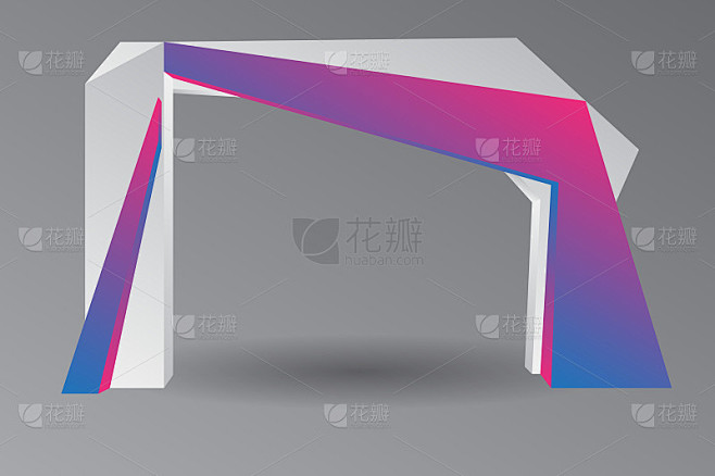展厅入口矢量用蓝色照明