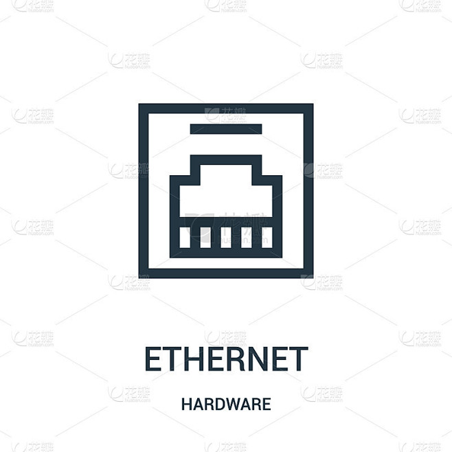 ethernet icon vector from hardware collection. Thi