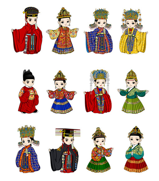q版大明衣冠图志汉服q版大明衣冠图志撷芳主人