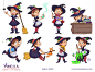 Amelia- Witch in Training : Amelia Dewspark is a little girl that lives in the whimsical town of Pinepeak.  She'll meet and learn from interesting people and creatures along her journey to become the greatest witch in the world! (This is a work in progres