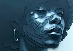 Layered Paper Portraits by Shelley Castillo Garcia - Inspiration Grid | Design Inspiration : Artist Shelley Castillo meticulously cuts and stacks delicate layers of paper to create beautiful monochrome portraits. More paper art via Instagram