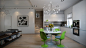 这套公寓的装修最大的特点在与大胆的运用苹果绿来装修客厅搭配，让开放式的厨房眼前一亮。绿色的现代风格客厅公寓装修效果图2013欣赏http://www.sukeju.com/jiazhuang/2014/03_4255.html