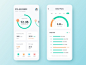 Mobile Data ux design ui colorful mobile data 5g app flat