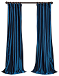 Azul Faux Silk Taffeta Curtain traditional-curtains