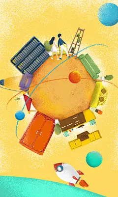 behance上那些扁平风加躁点的插画是怎么画的？ - 知乎