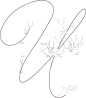 唯美婚礼素描字母花卉植物海报请柬装饰免抠PNG元素图案PS合集 (193)