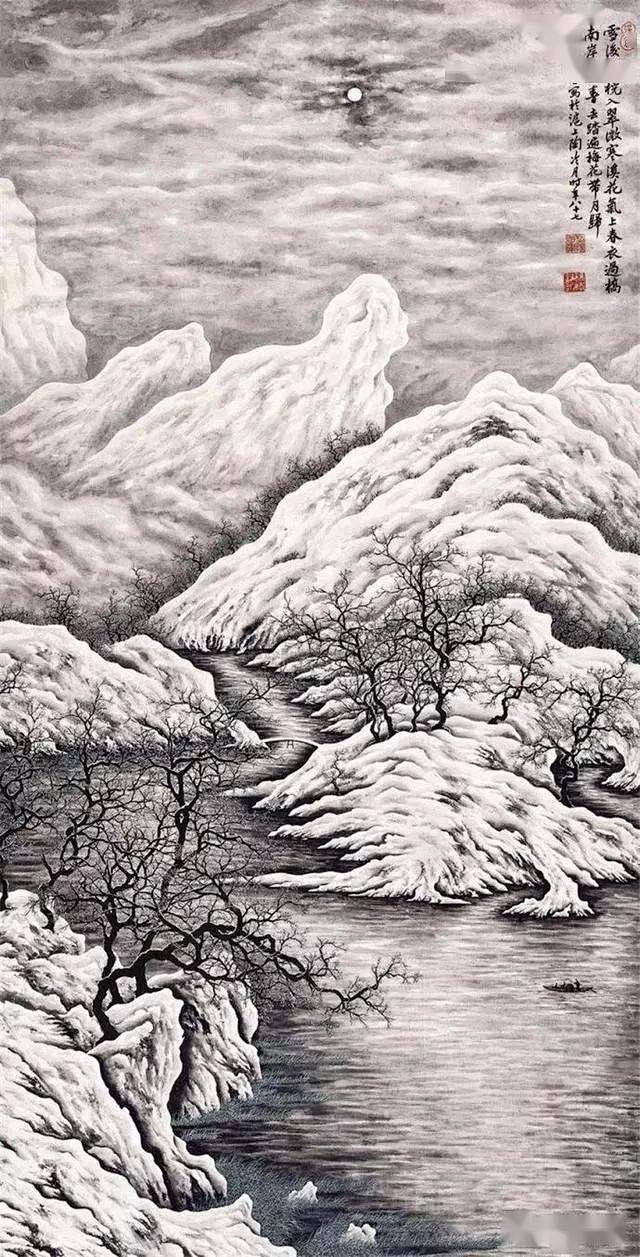 陶冷月山水精品50幅，月色撩人！_视频_...