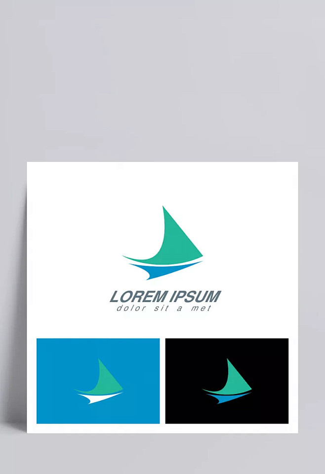 三角形帆船logo标志矢量素材|三角形logo,建筑logo,蓝绿色logo,拼色logo,标志,LOGO,名片LOGO,公司logo,工作室 ...
