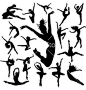 Dance silhouettes vector