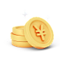 Yen Coins  3D Icon