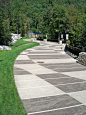 Pattern using pavers via Whitacre Greer 