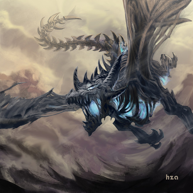 painter临摹冰霜巨龙萨皮洛恩
