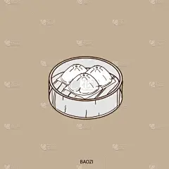 食品对象包子手绘