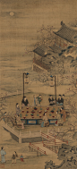 佚名 桃李园夜宴图 立轴 绢本 - 中国古代书画（二） - 中国嘉德四季第51期·仲夏拍卖会 - 拍卖结果 | 艺度拍卖网