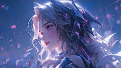 漂亮侧脸动漫美女电脑壁纸