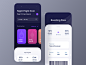 Flight Booking App minimal avia ux ui mobile night dark city boarding pass ticket plane travel flight booking flight