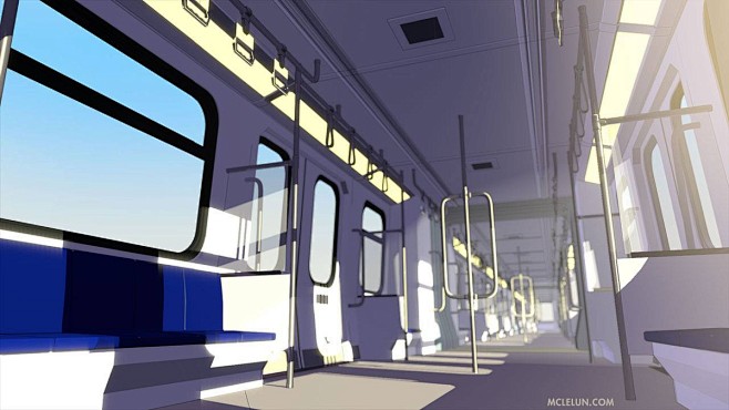 train interior 列車のイン...