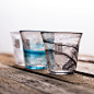 Lewu 月夜野工房烧酒杯 手工玻璃杯 日本制作锤目纹玻璃茶杯 水杯-淘宝网