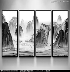 水墨 水墨画 山水画 国画 国画山水 抽象画 写意画 现代水墨画 水墨抽象画 水墨国画 装饰画 中国风 酒店装饰画 创意水墨 墨迹
