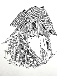 最近几张风景速写团练｜古村落｜建筑
