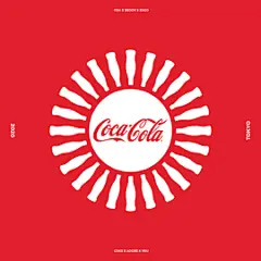 时尚潮流可口可乐饮料创意几何图形宣传海报广告设计