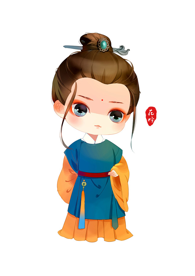 Q版汉服人物_花吟工作室__插画师作品_...