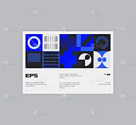 后现代设计矢量封面模型