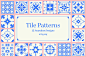 12 Tile Patterns : 12 tile patterns for packaging, stationery, wall vinyls, branding and much more. Inspired by the decorative tiles found in Lisbon and Porto, these 12 unique designs will bring an elegant