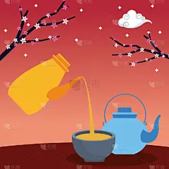 传统节日,幸福,秋天,中间,式样,可爱的,传统,贺卡,中秋节,云