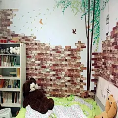 大学生宿舍墙纸自粘温馨复古壁纸卧室背景墙创意个性韩式寝室书桌-淘宝网