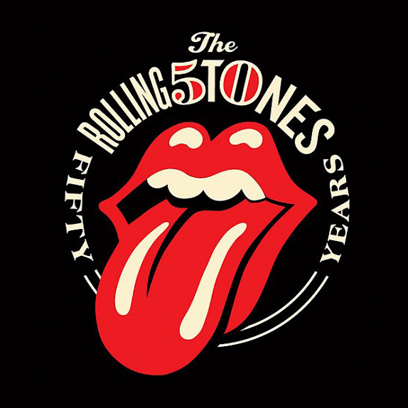 rollingstones50detail滚石乐队为迎接50周年庆更新乐队经典logo