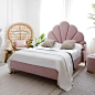 “Introducing a delicious new addition to our Handmade with Love collection. The curvaceous Ariel Bed combines natural, Art Nouveau-inspired forms, with the clean lines and tapered legs typical of mid-century design. The gorgeous, segmented seashell-like h