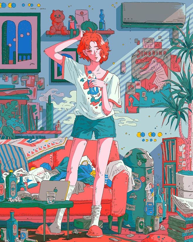手绘人物插画 (3)