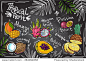 Beautiful hand drawn vector tropical fruits for your design