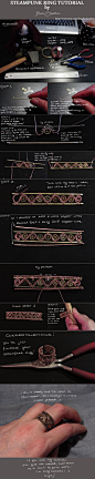 Steampunk ring tutorial by bodaszilvia on deviantART@北坤人素材