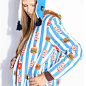 2013TYAKASHA塔卡沙旅行餐厅系列：女汉堡条纹数码印花充棉棒球衫-tmall.com天猫 原创 设计 新款