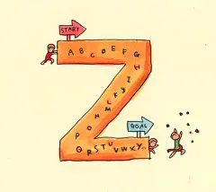 【26个字母的创意手绘插画】