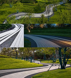 道路-花瓣网|陪你做生活的设计师 | 形细腻的宽窄变化，为行参与者提供了多种有趣的步行设计空间体验。 通过线性的变化、地形的围合、绿植的穿插 ...