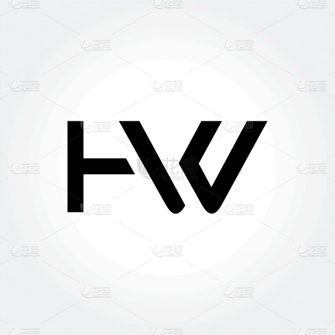 letter hw logo desig...