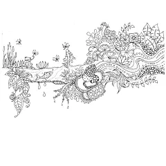 【线稿】秘密花园和魔法森林高清线稿，可以当背景素材的说_看图_线稿吧_百度贴吧
