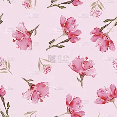 水彩花朵图案